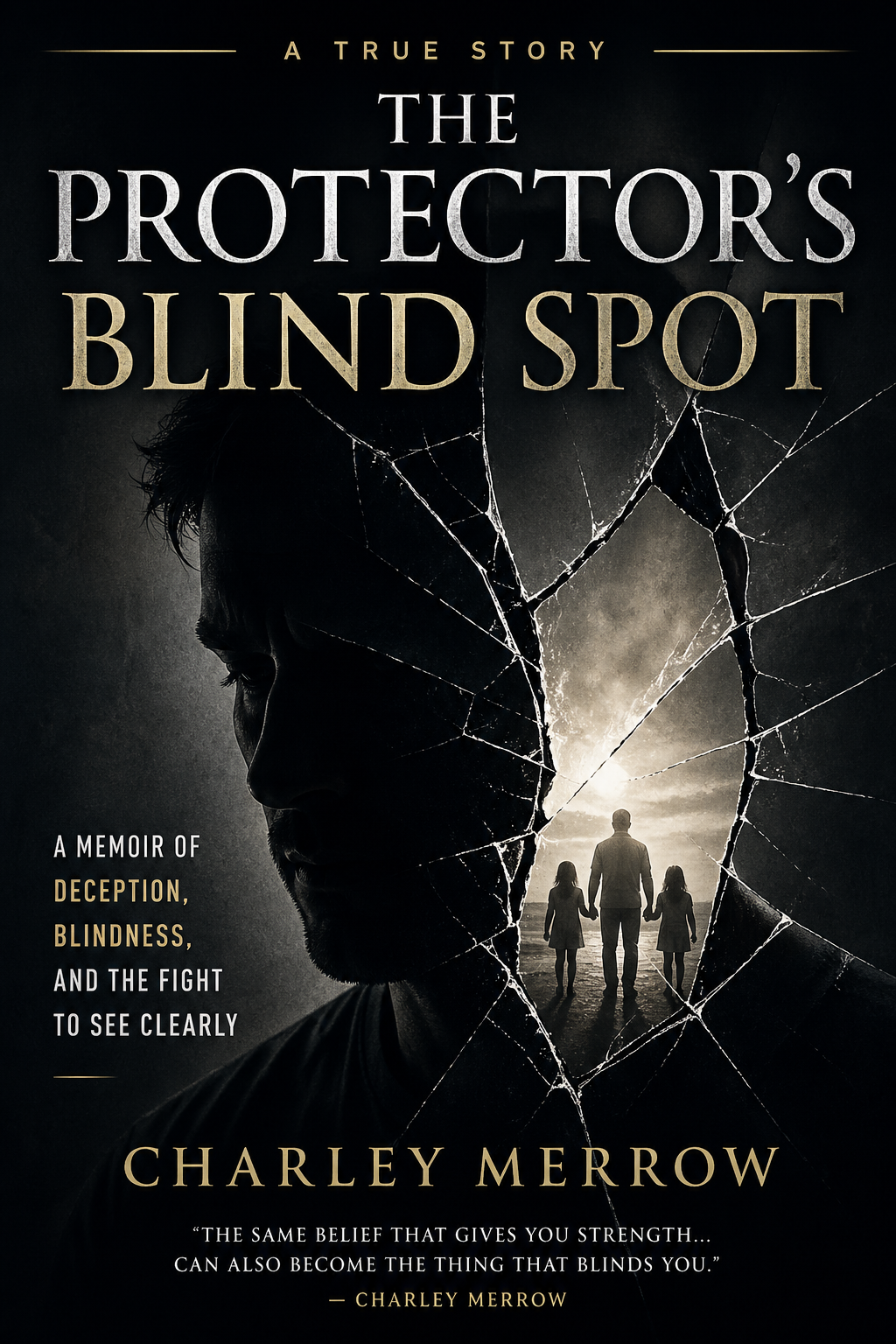 (Being Written) Protector's Blind Spot: A Memoir of Deception, Blindness, and the Fight to See Clearly A True Story cover